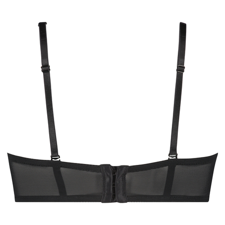 Formpressad axelbandslös bygel-bh Donatella, Svart