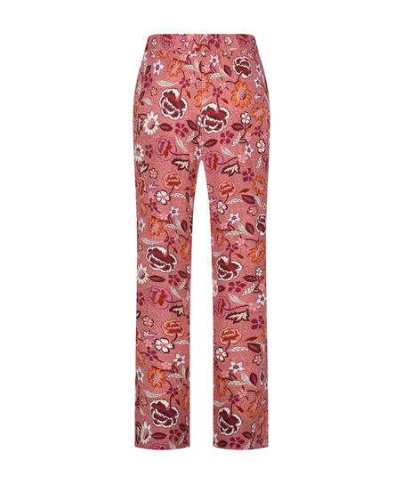 Tall pyjamasbyxor i v&auml;vt tyg, Rosa