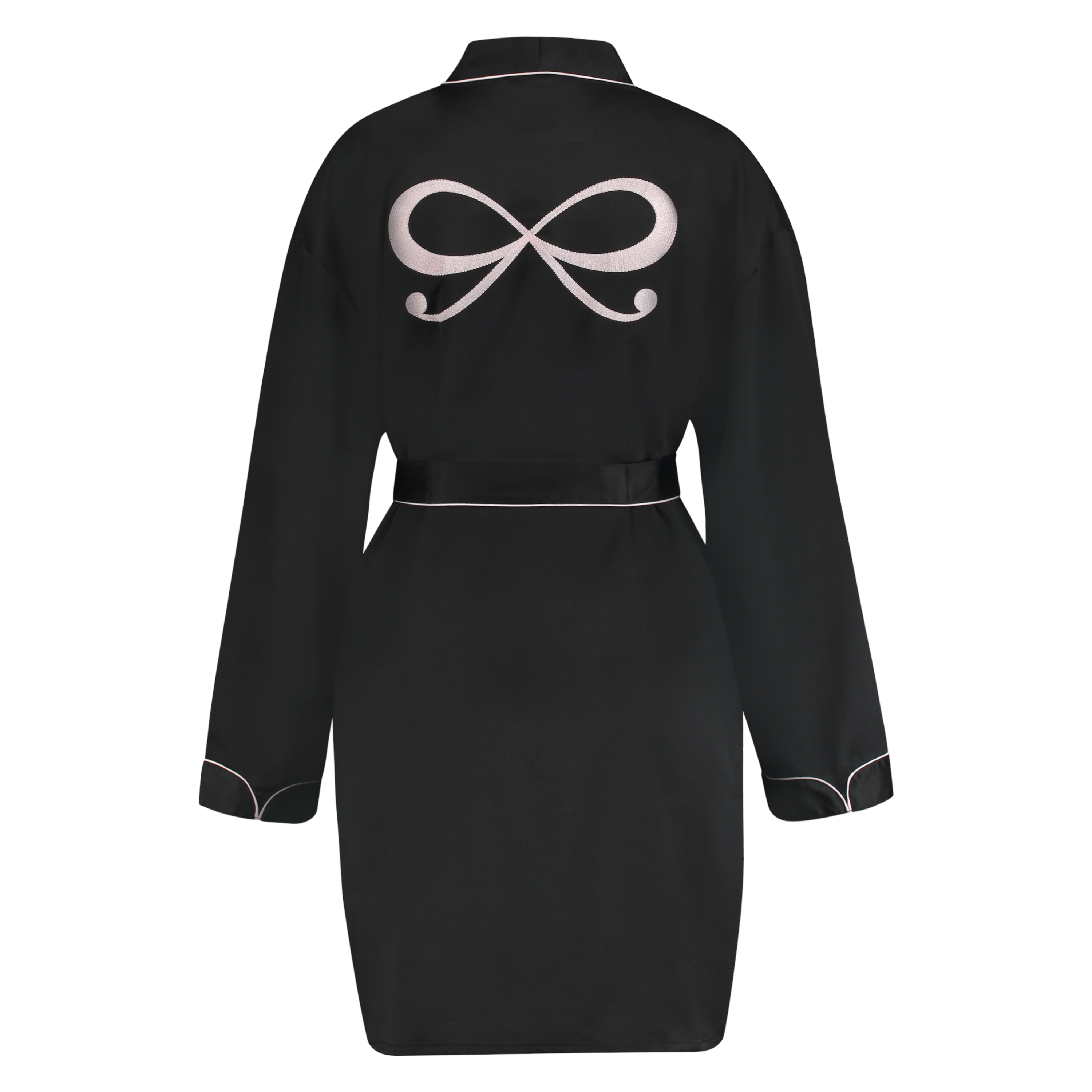 Kimono Satin, Svart, main