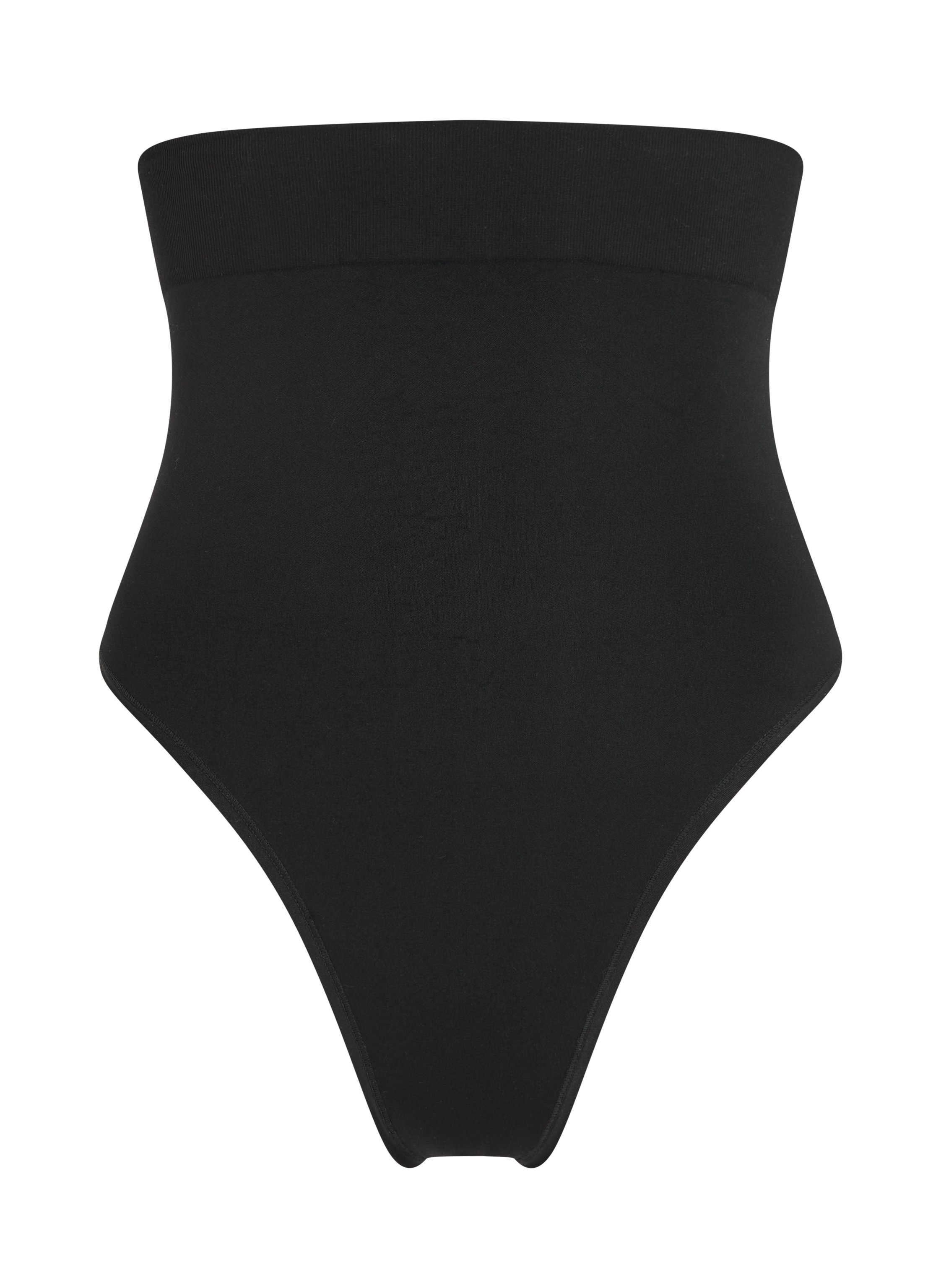 Sömlös förbättrande stringtrosa med hög midja, Svart, main