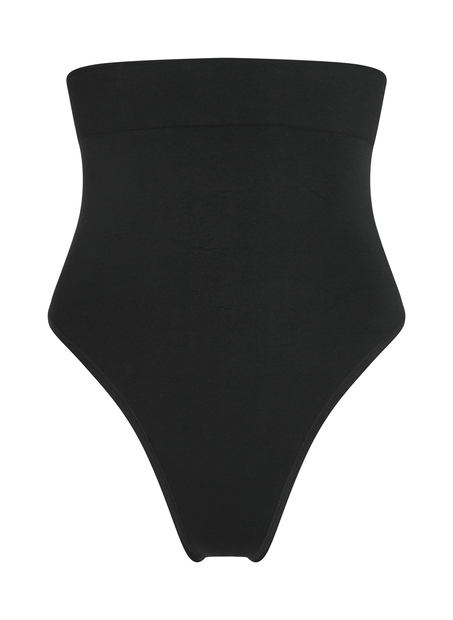 Sömlös förbättrande stringtrosa med hög midja, Svart