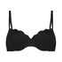 Icke-formpressad bikinitopp Scallop Glam, Svart
