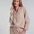 Pyjamastopp Flanel Essentials, Beige