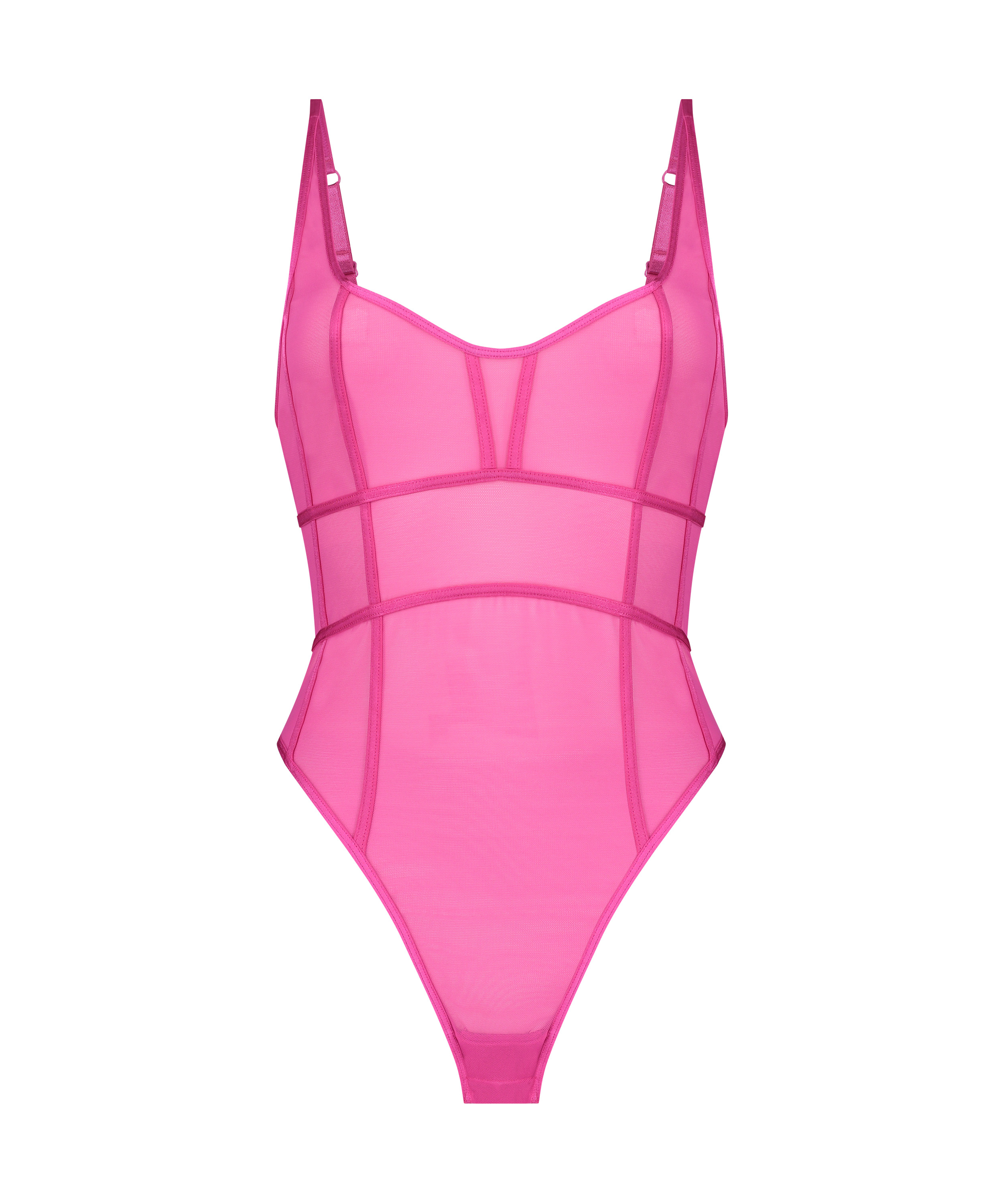 Sexig body i mesh, Rosa, main