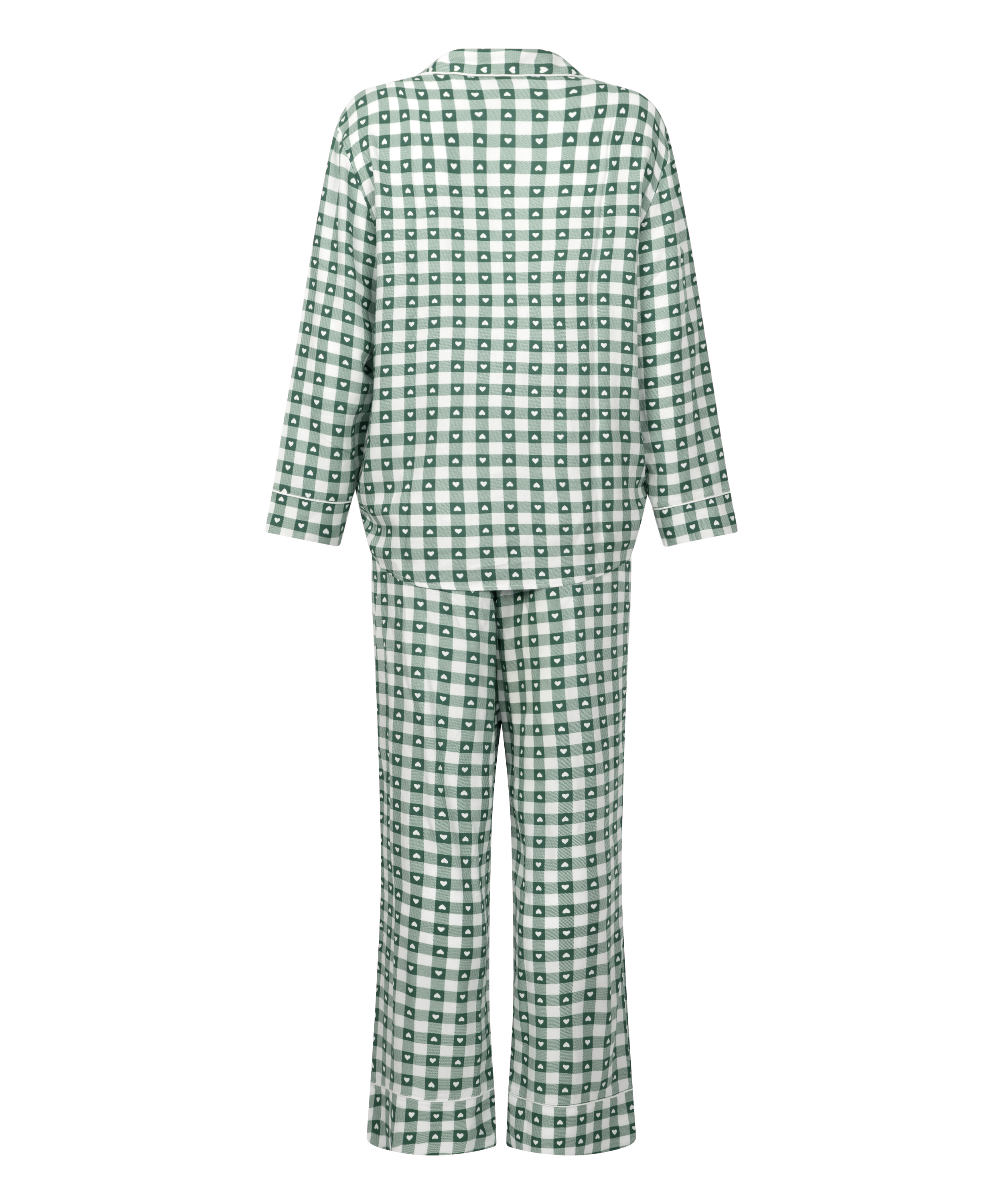 Pyjamasset i twill, Gr&ouml;n, main