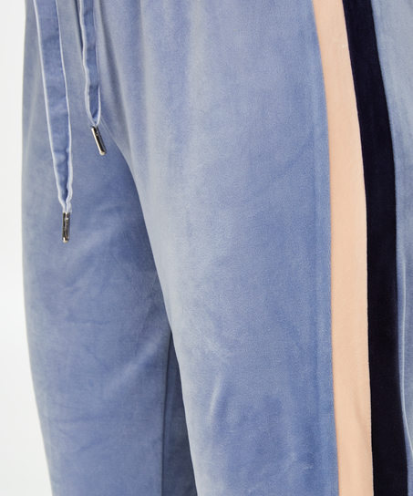 Joggingbyxor Velour Stripe, bl&aring;