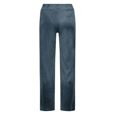 Pyjamasbyxor i velour, bl&aring;
