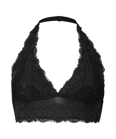 Vadderad halter-bralette Rosalyn, Svart