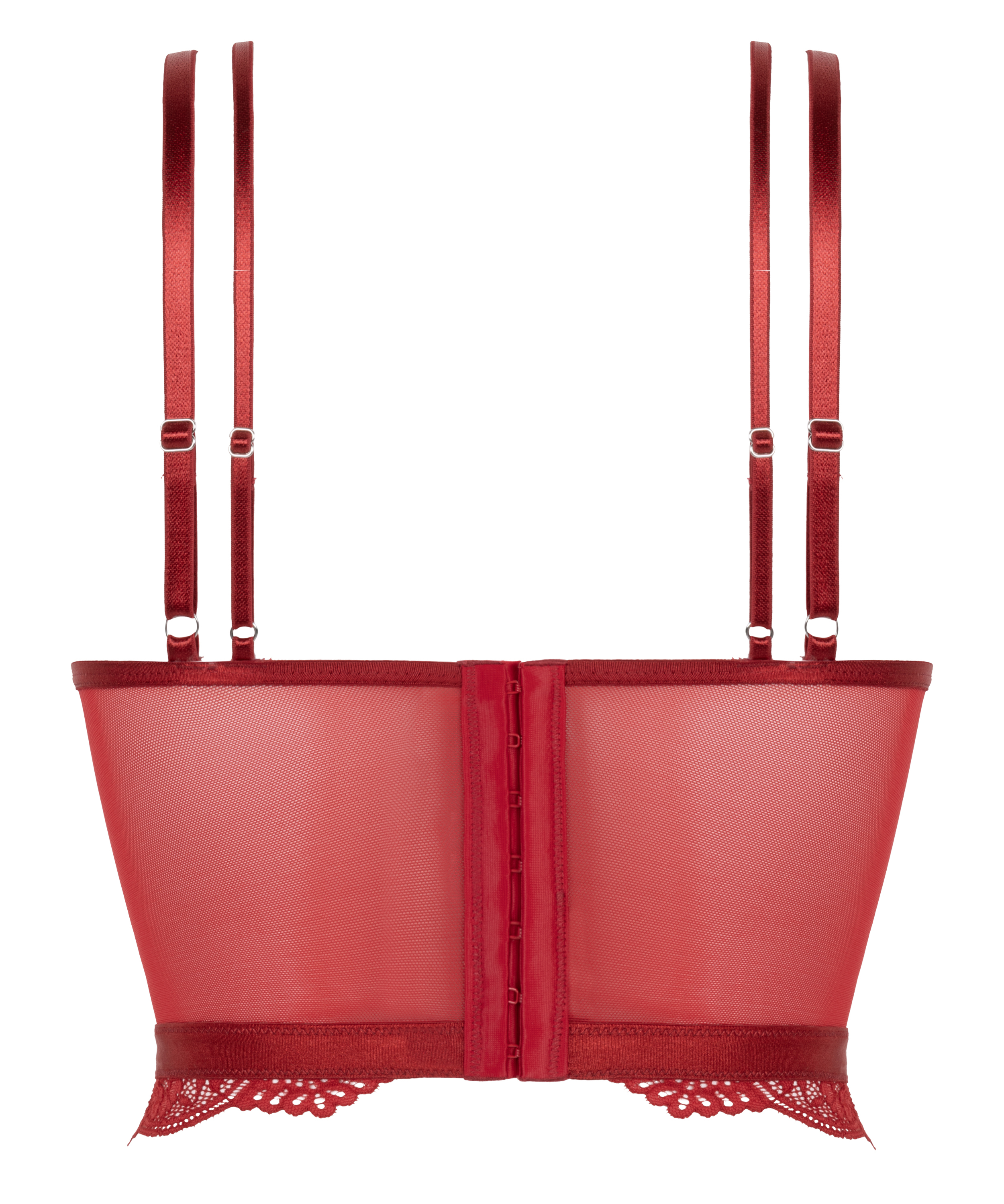 Coco formpressad longline-bh med bygel och push-up, Röd, main