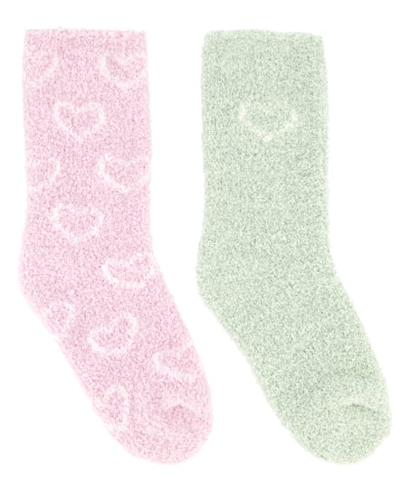 2 Par Strumpor Cosy, Rosa