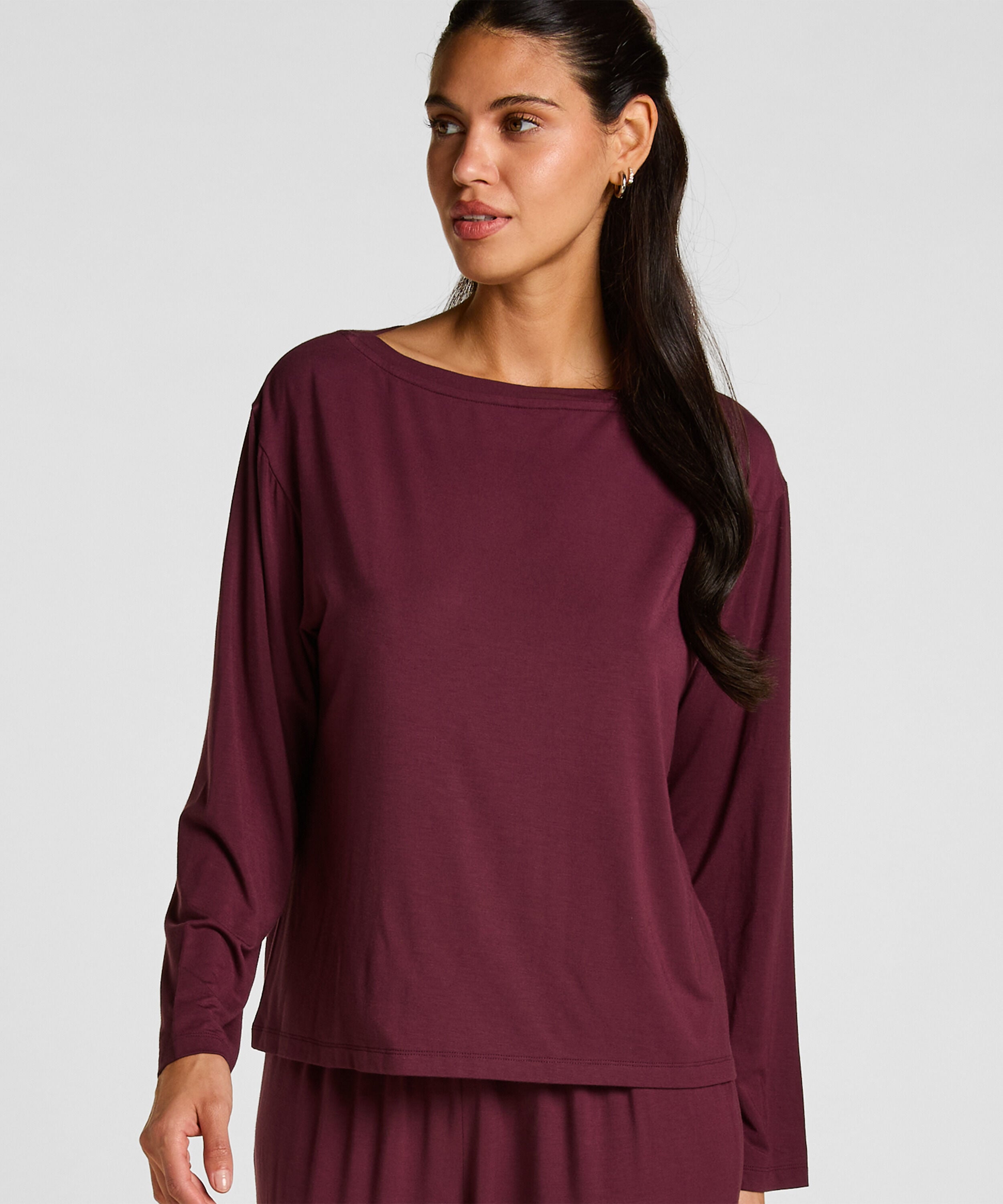 Pyjamaströja Långärmad Jersey, Lila Pyjamaströja Långärmad Jersey, Lila
