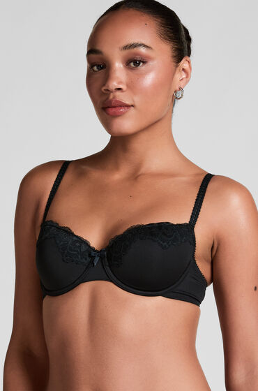 Hunkemöller Formpressad bygel-bh Secret Lace Svart