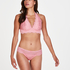 Bralette Halter Lace, Rosa