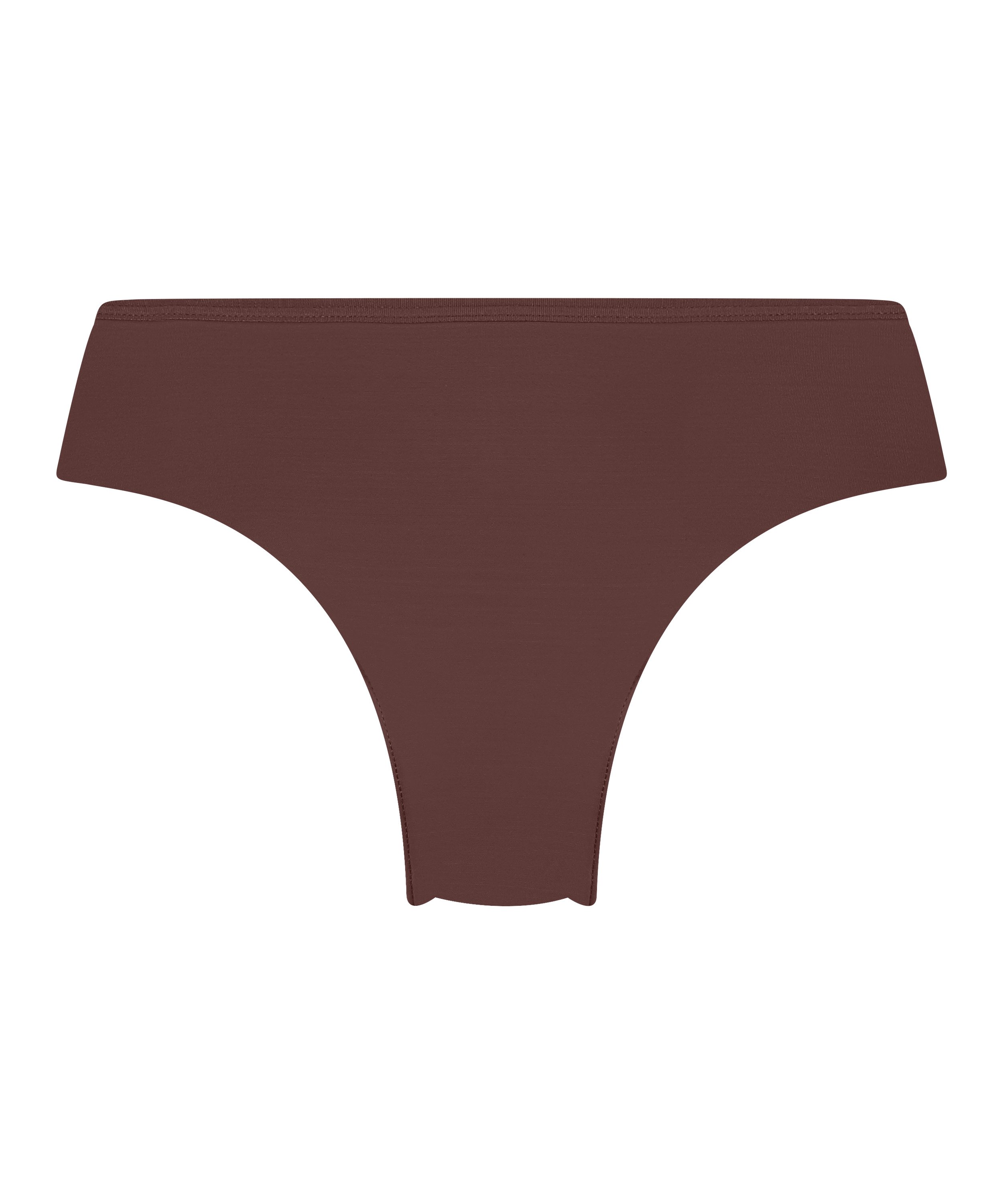 Brazilian-trosa Invisible Lace Back, Brun, main