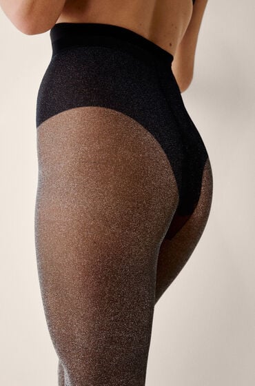 Hunkemöller Strumpbyxor lurex Svart