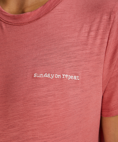 Kort&auml;rmad pyjamastopp, Rosa