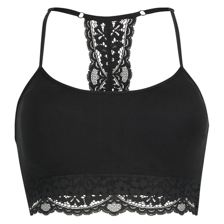 Sömlös bralette Marine, Svart