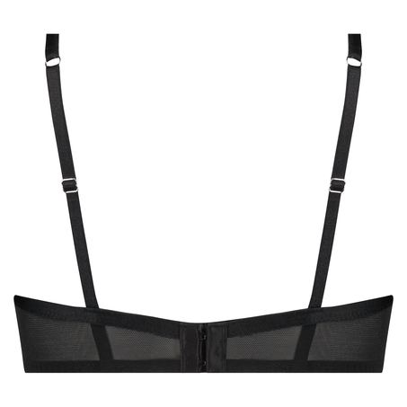 Formpressad bygel-bh med halv kupa Cardi, Svart