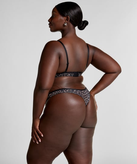 Icke formpressad bygel-bh Leopard  Tara, Svart