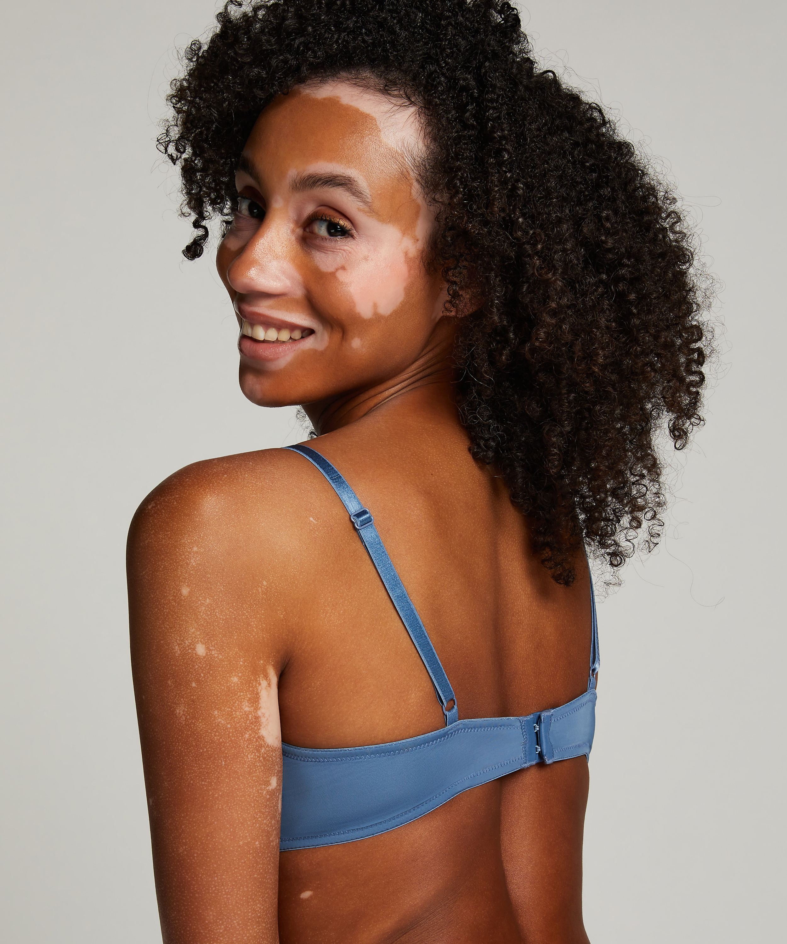 Formpressad bygel-bh Plunge, Blå, main