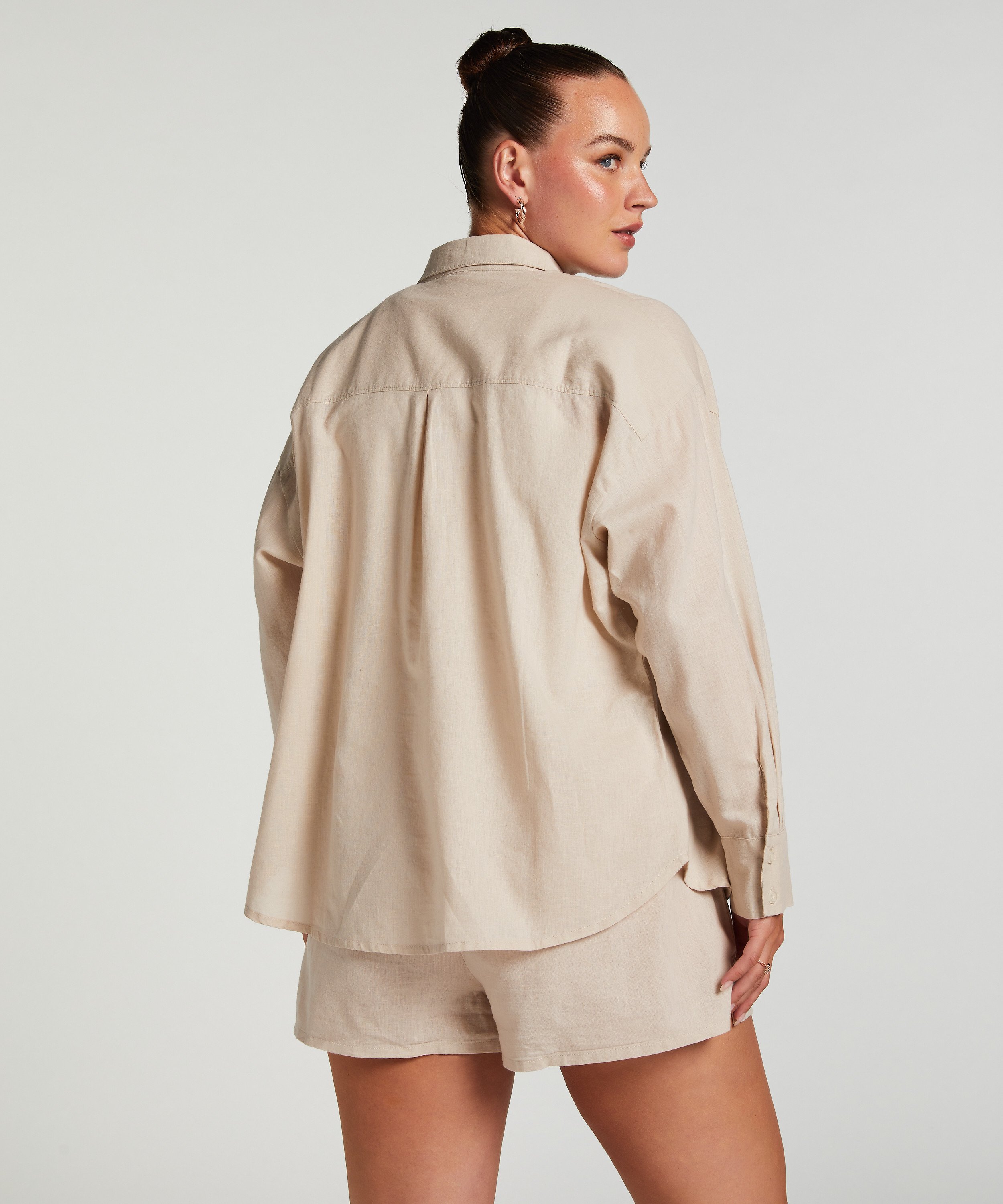 Pyjamas shorts Linne, Beige, main