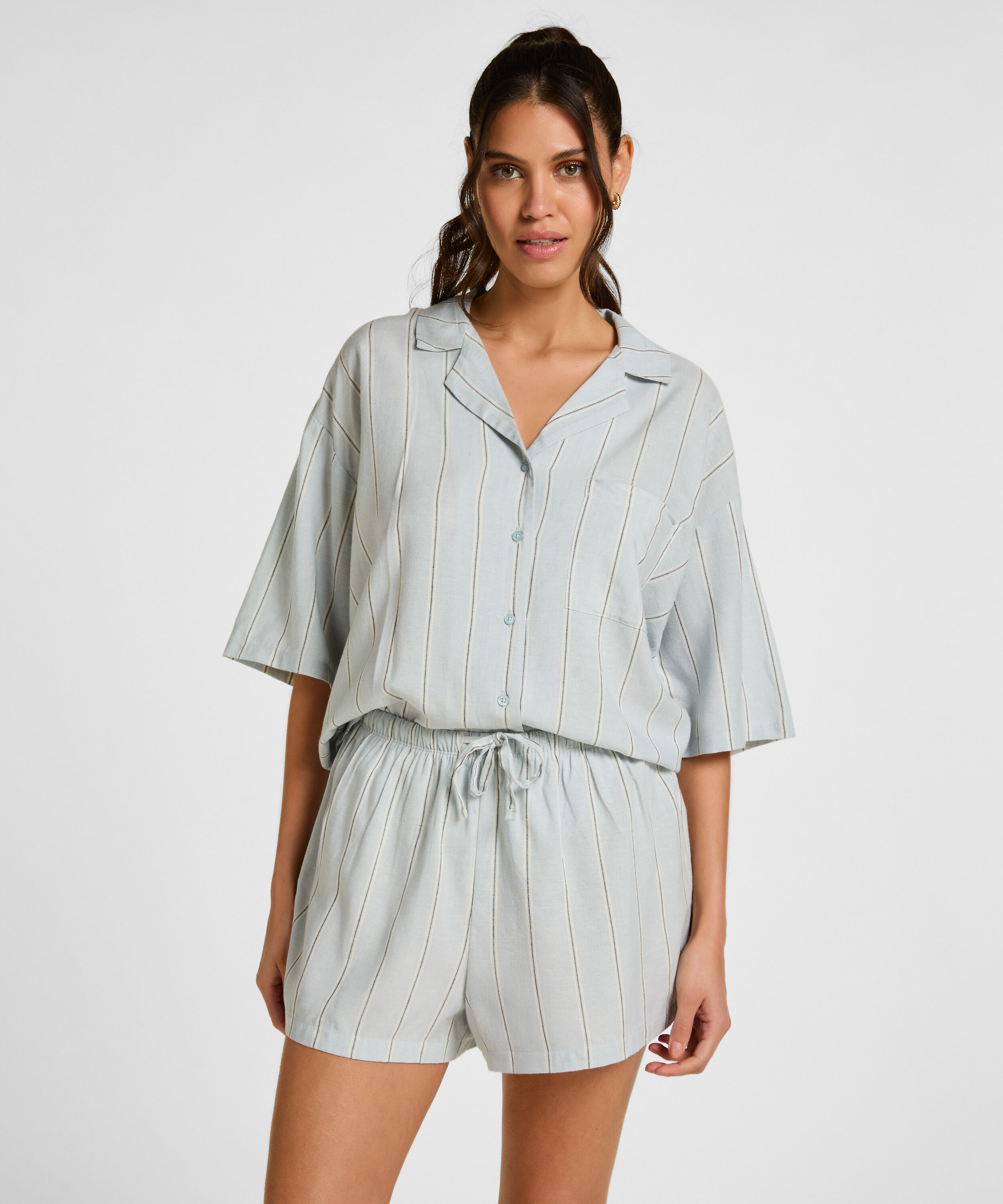 Linne Shorts, Blå