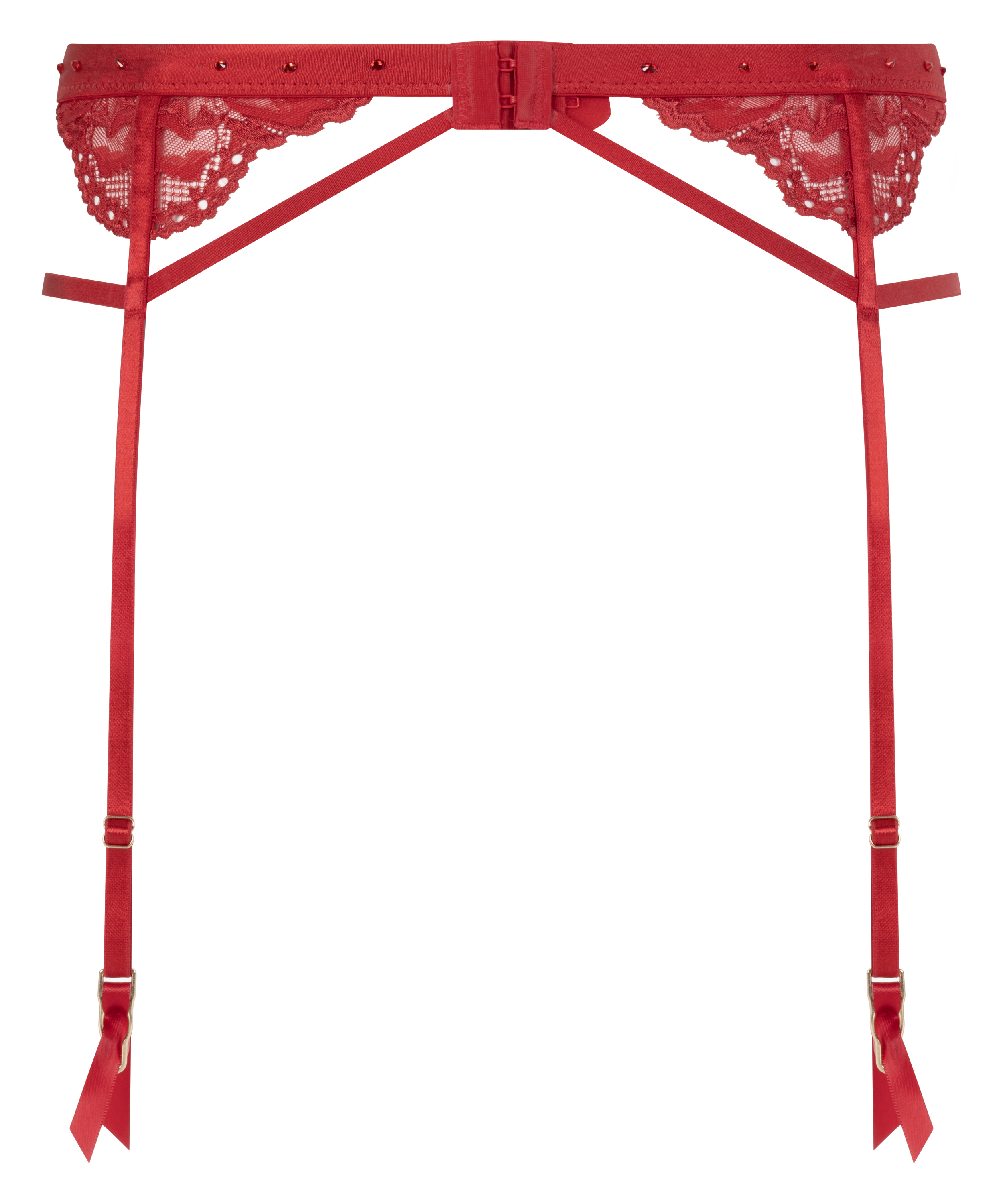 Private Strumpeband Jacky, röd, main