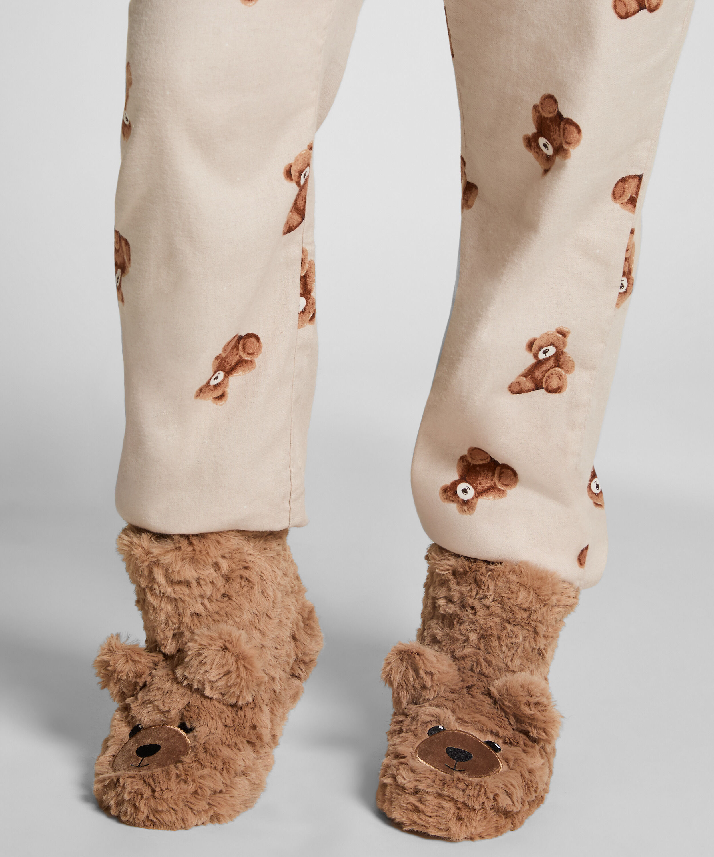 Tofflor Teddy Bear, Beige