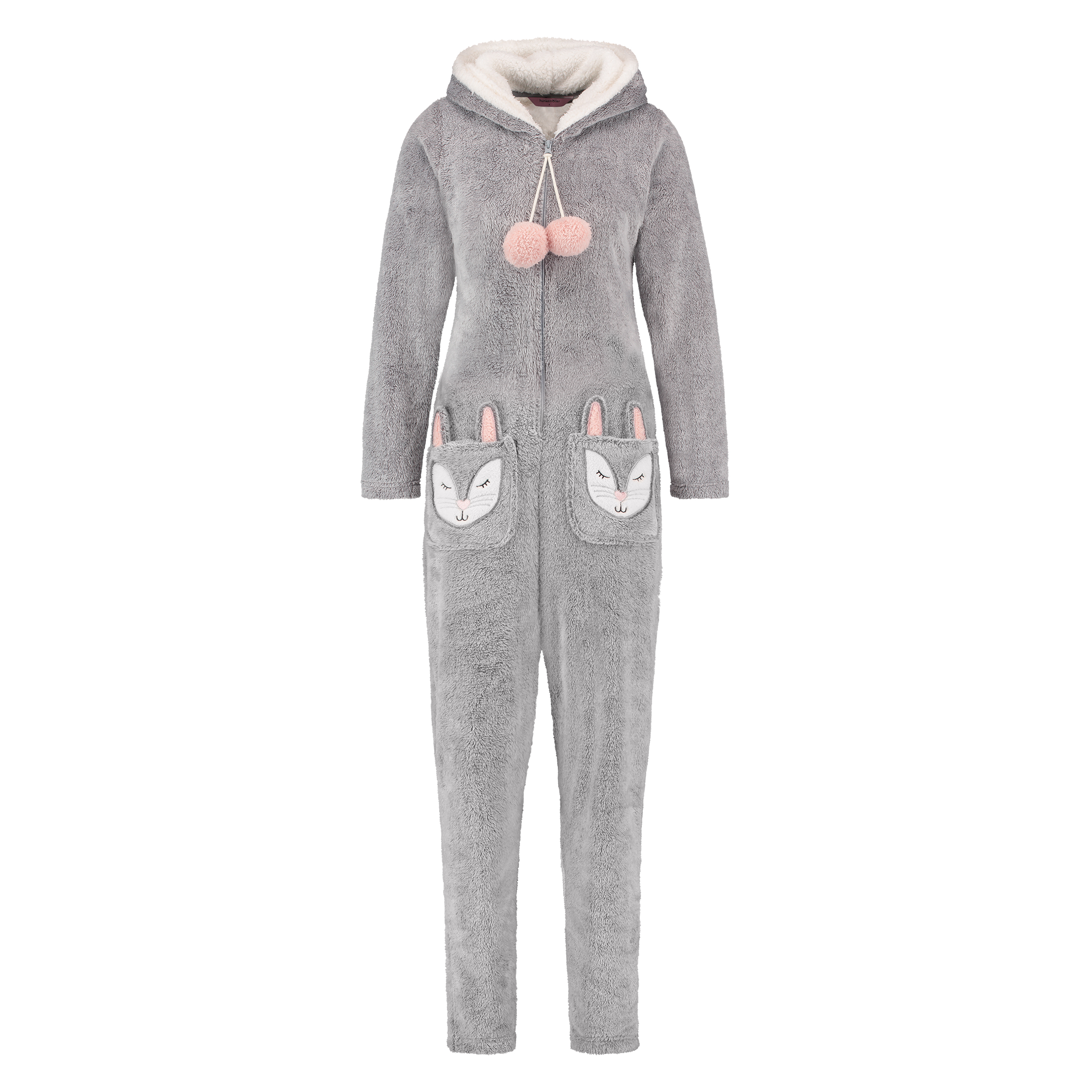 Onesie Fleece Novelty, Grå, main