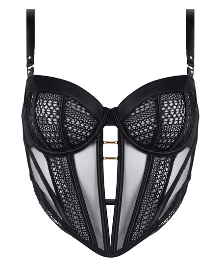 Icke-formpressad longline-behå Missy, Svart