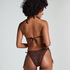 Crochet triangel-bikinitopp, Brun