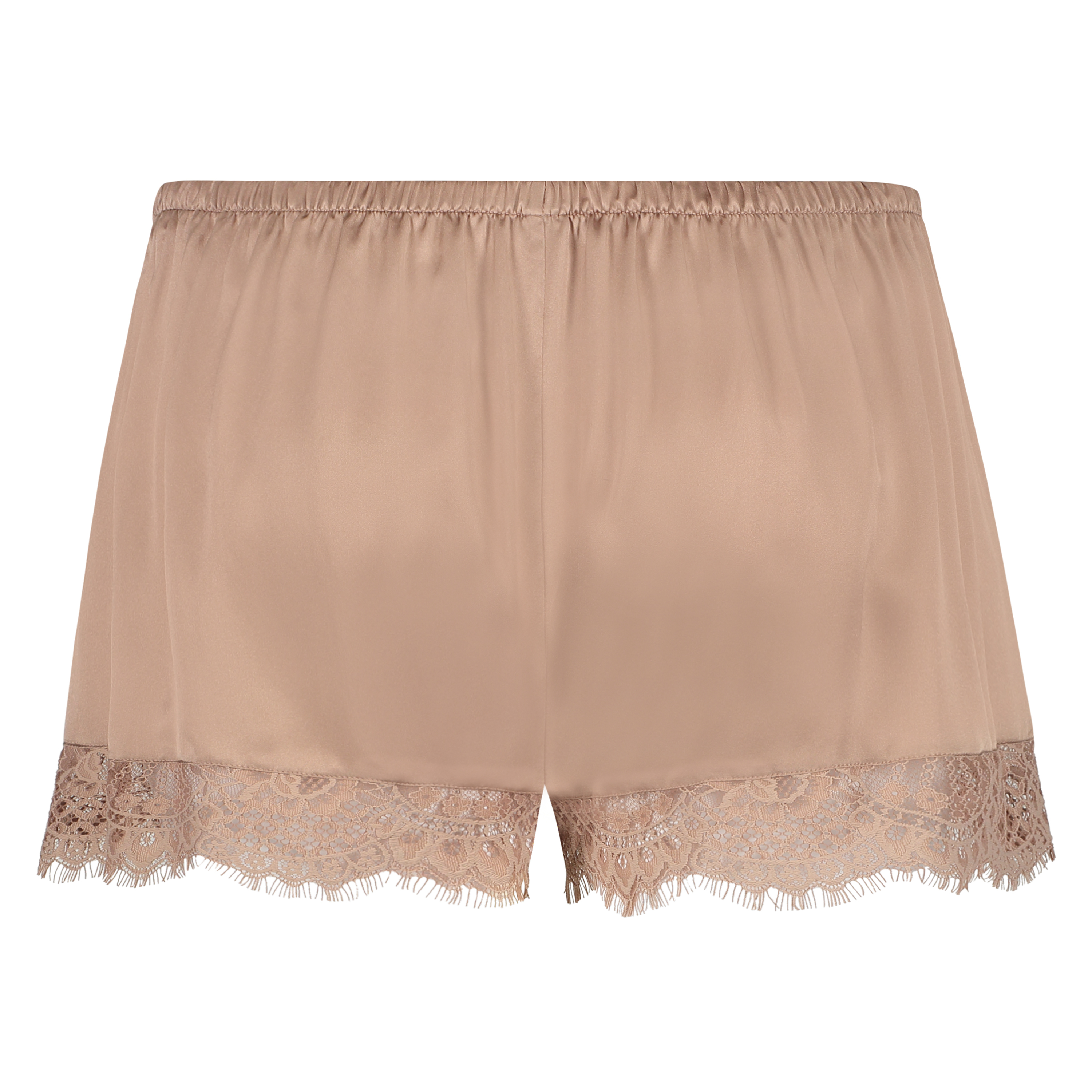 Scallop Lace pyjamasshorts i silke, Rosa, main