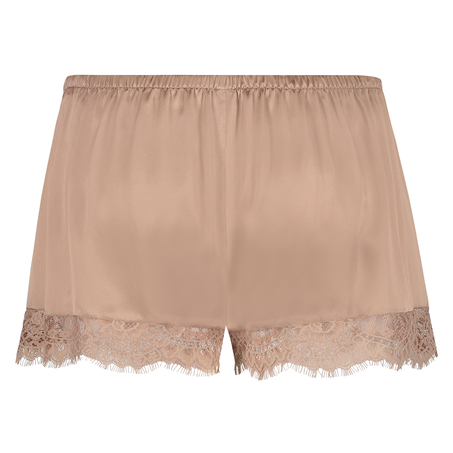 Scallop Lace pyjamasshorts i silke, Rosa