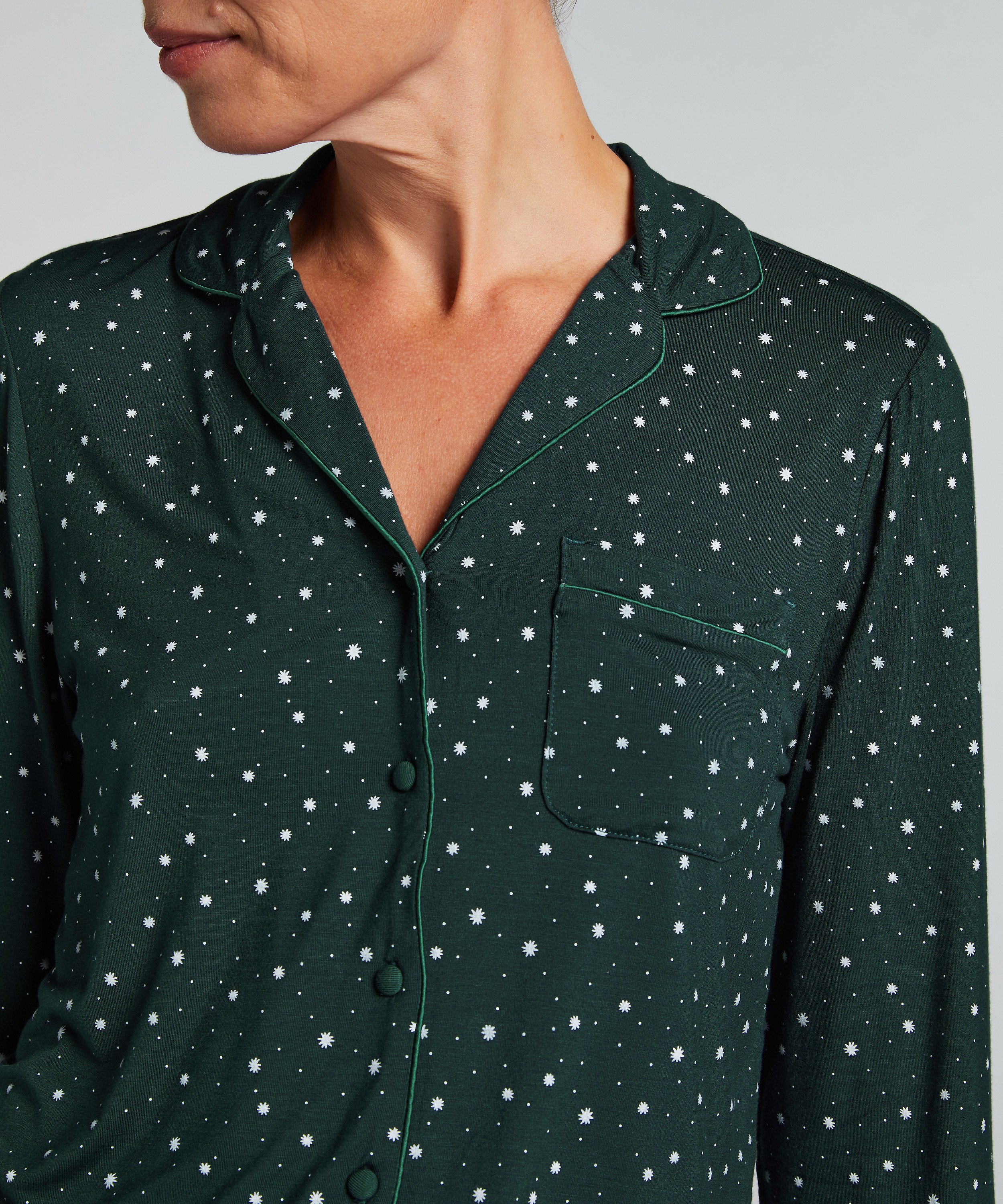 Långärmad jerseyjacka Essential, Grön, main