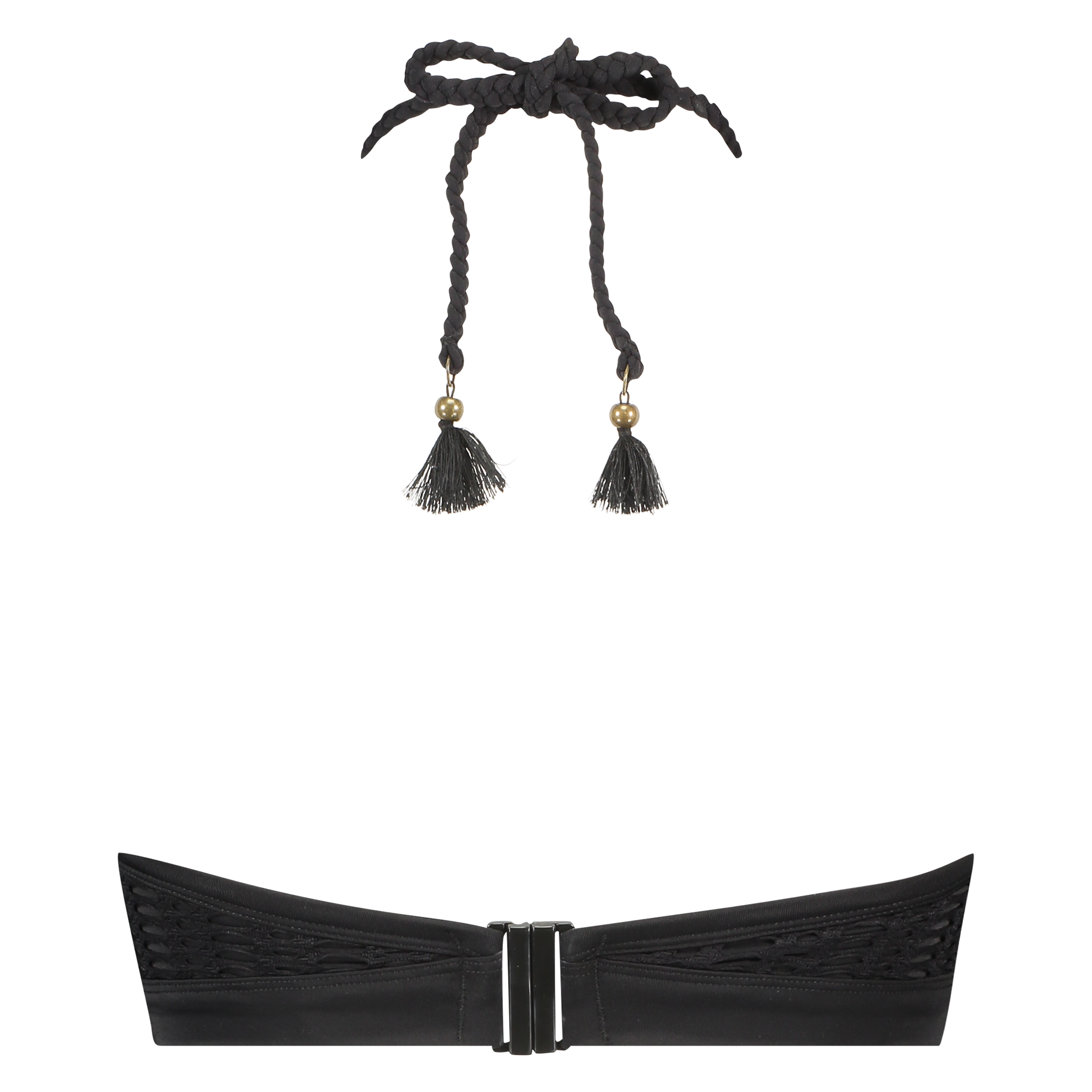 Croptoppbikini med bygel Borneo Mesh, Svart, main