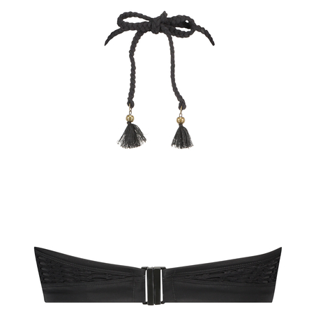 Croptoppbikini med bygel Borneo Mesh, Svart