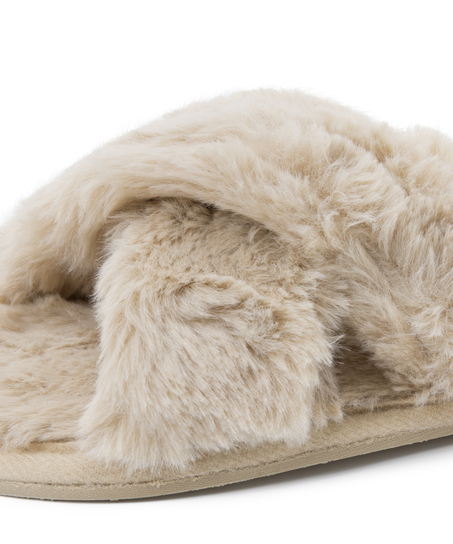 Cross Straps Indoor Sandal, Vit