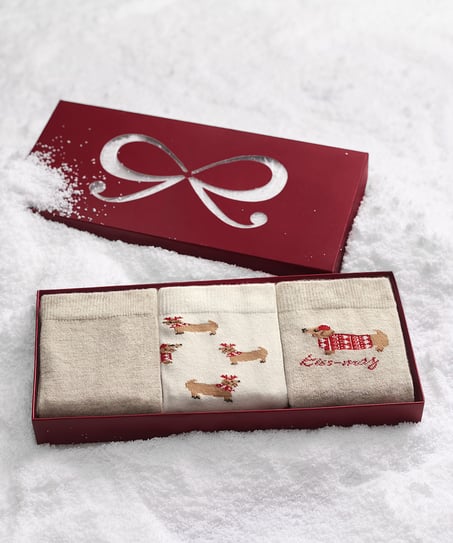 3 par strumpor Giftpack, Vit