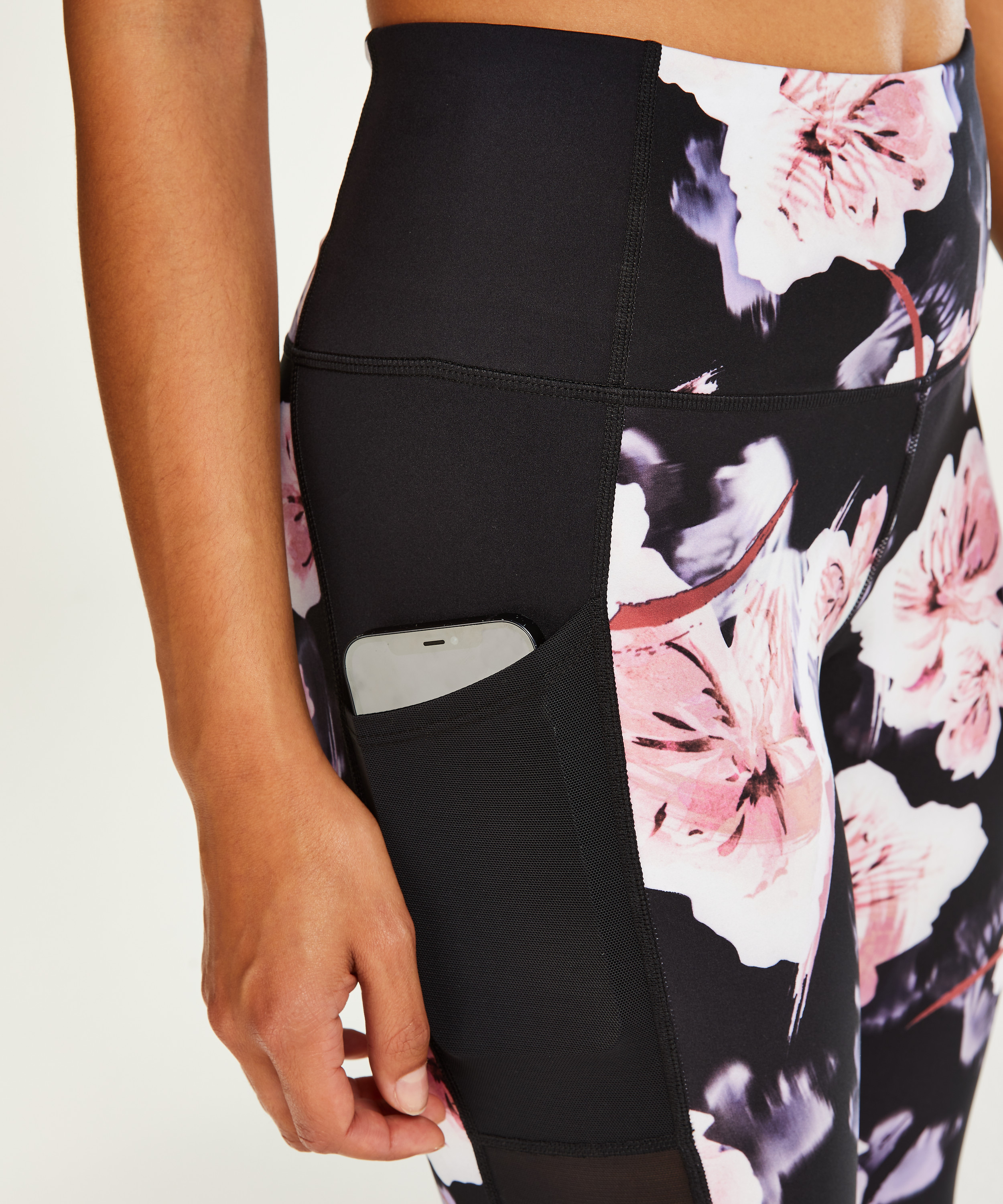 HKMX sportleggings med standardhög midja, nivå 2, Svart, main