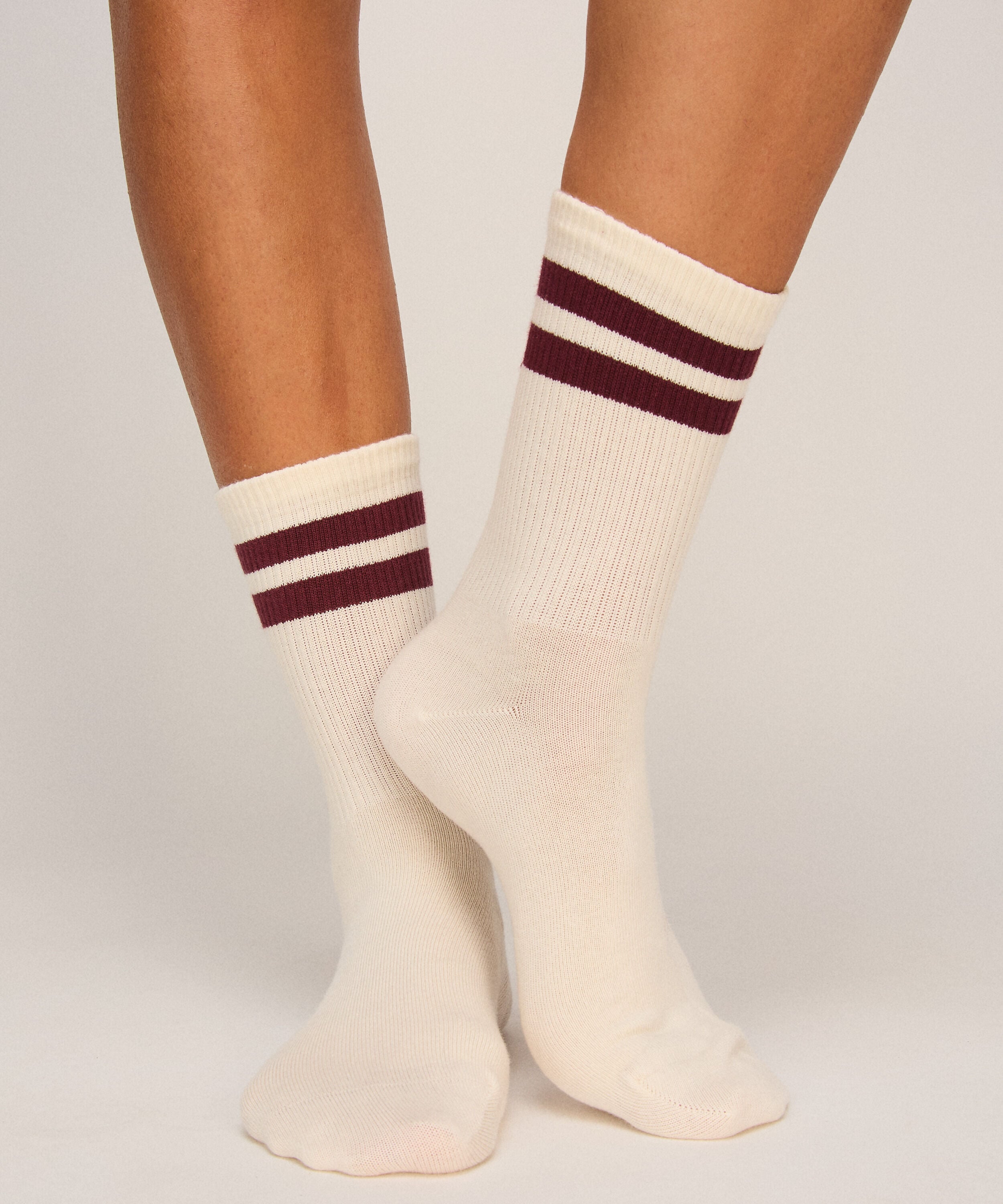 Strumpor Stripes Cotton, Vit Strumpor Stripes Cotton, Vit