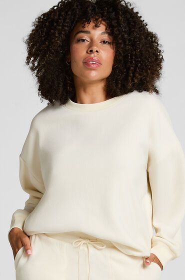 Hunkemöller Sportig fleecetopp Vit