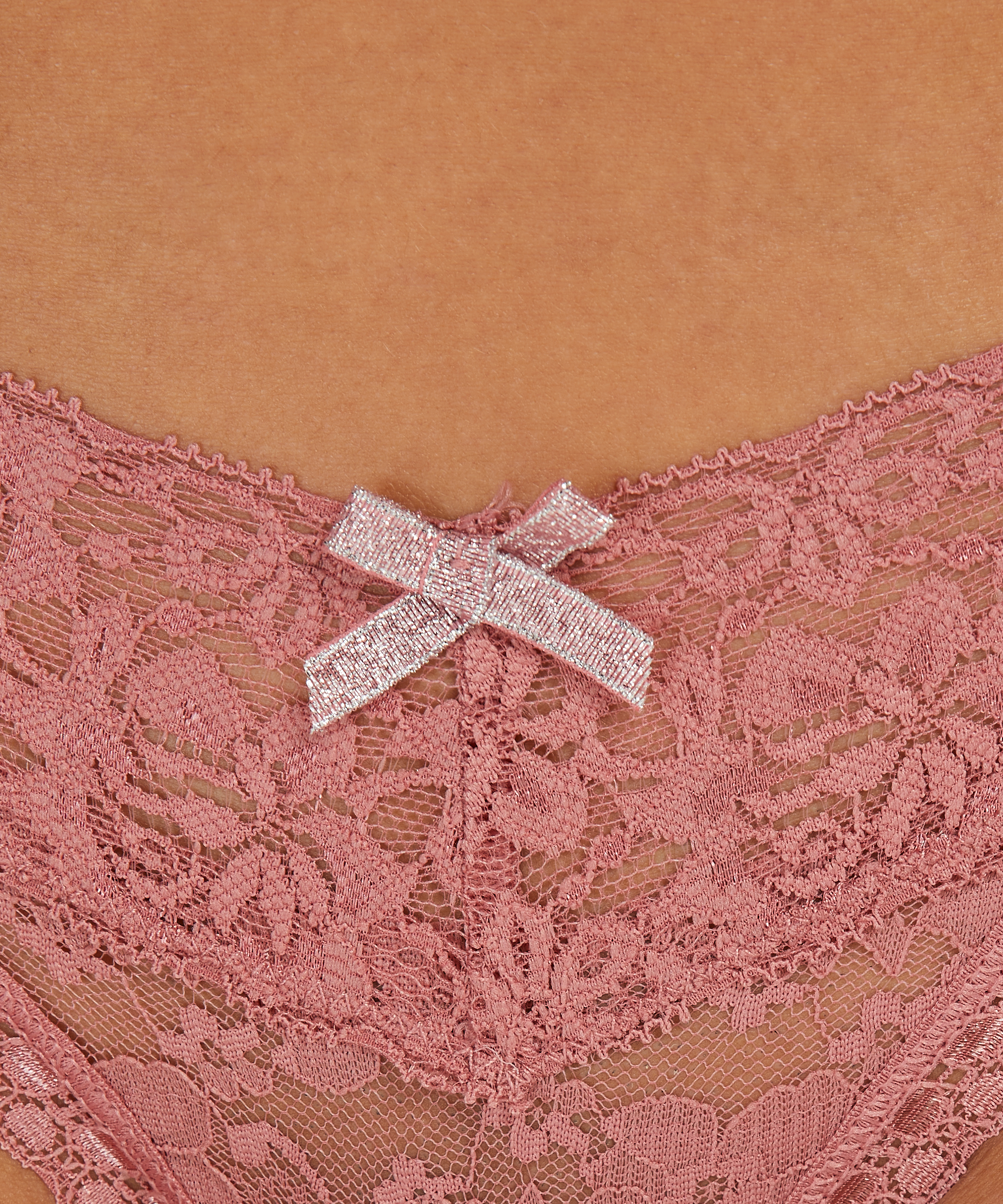 Extra l&aring;g stringtrosa V-shape, Rosa, main