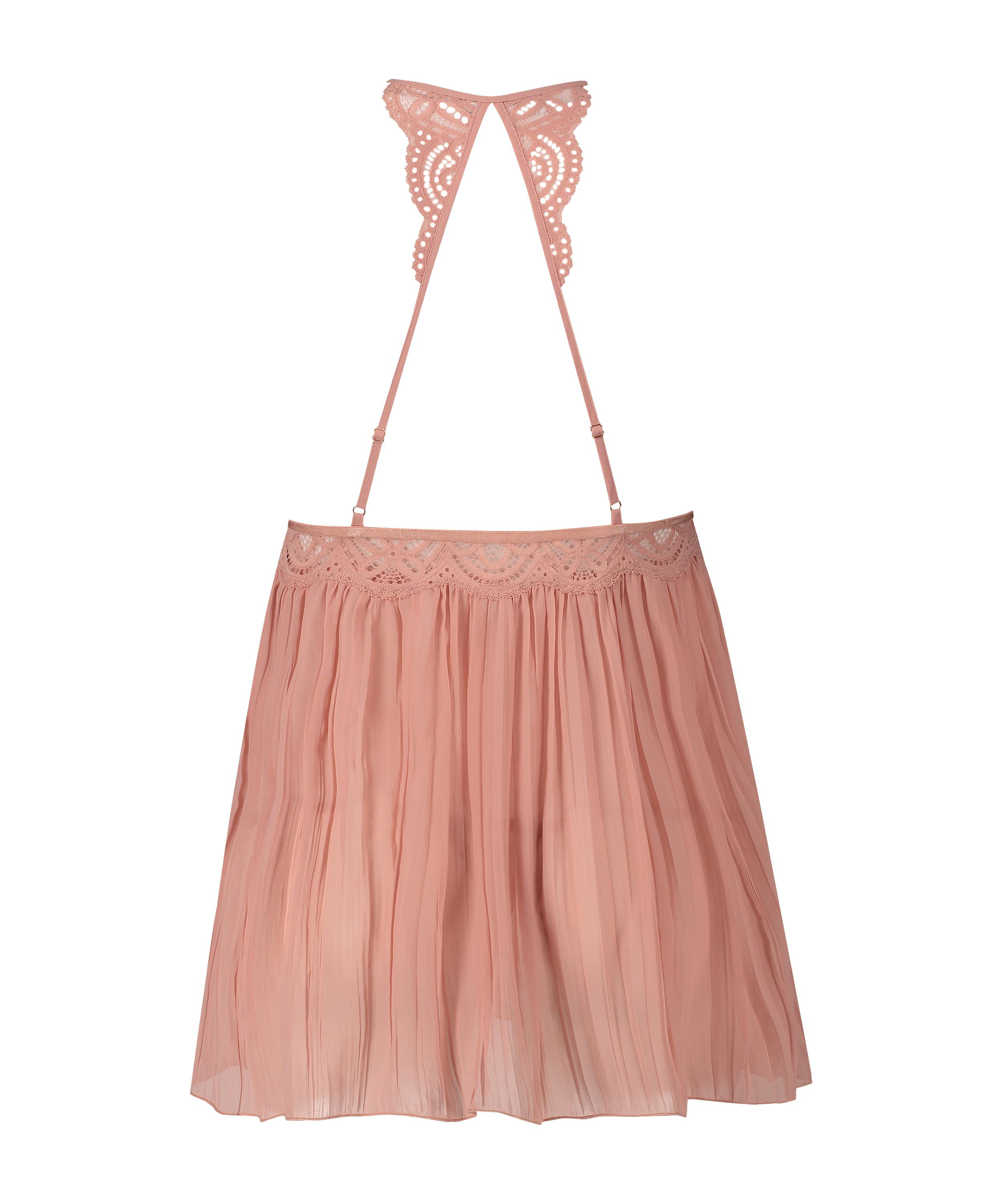 Babydoll i chiffong, Beige, main