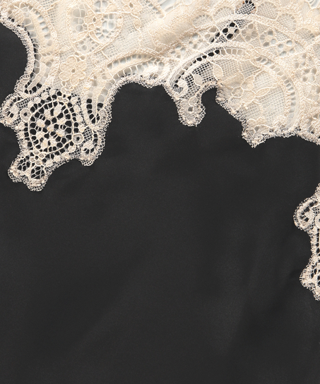 Pyjamasset i satin, Svart