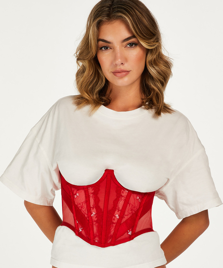 Violet bustier utan kupor, Röd