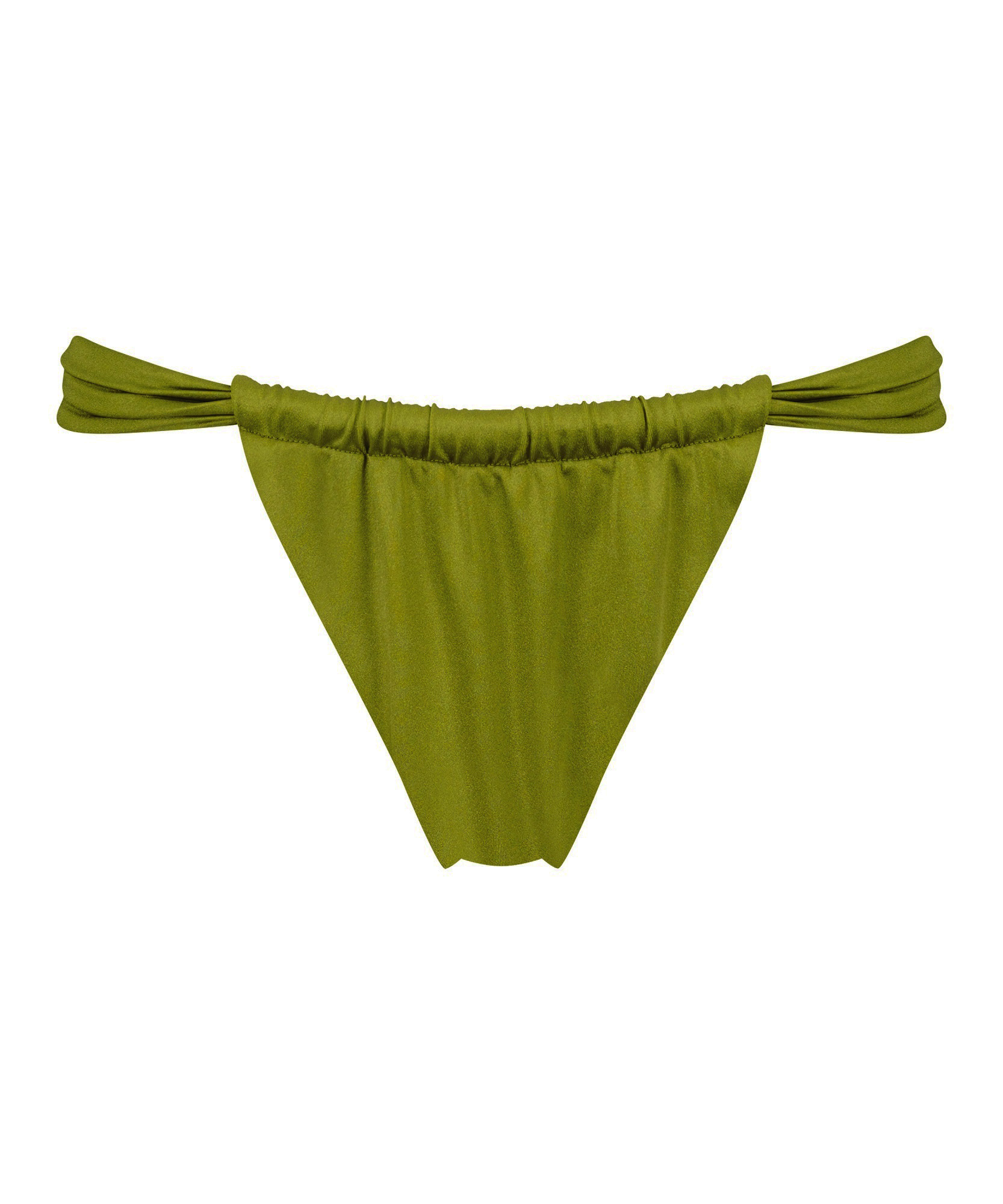Palm högt skuren bikini-underdel, grön, main