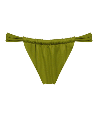 Palm högt skuren bikini-underdel, grön