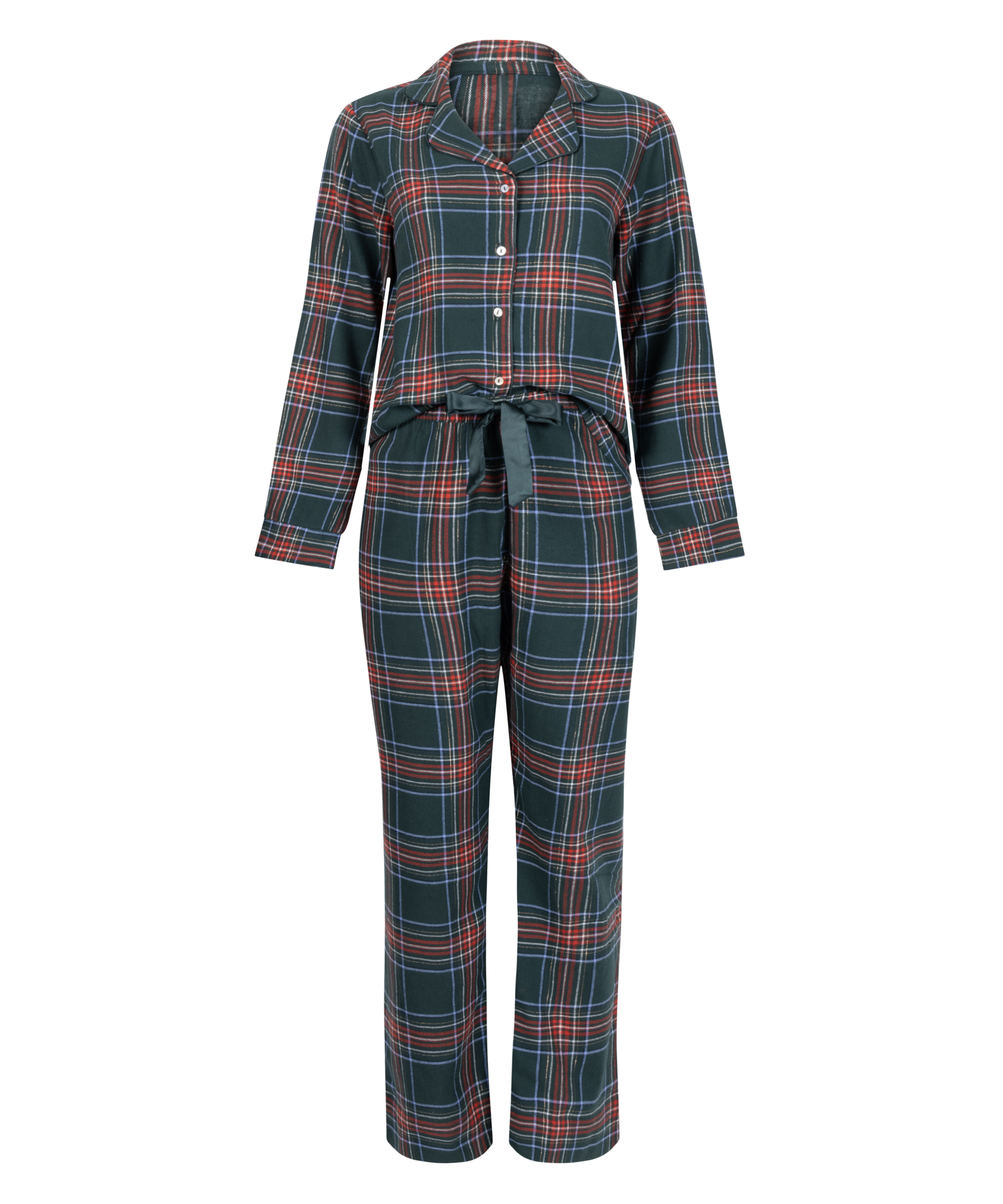 Pyjamasset Flannel, Gr&ouml;n, main