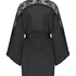 Kimono Lace i satin, Svart