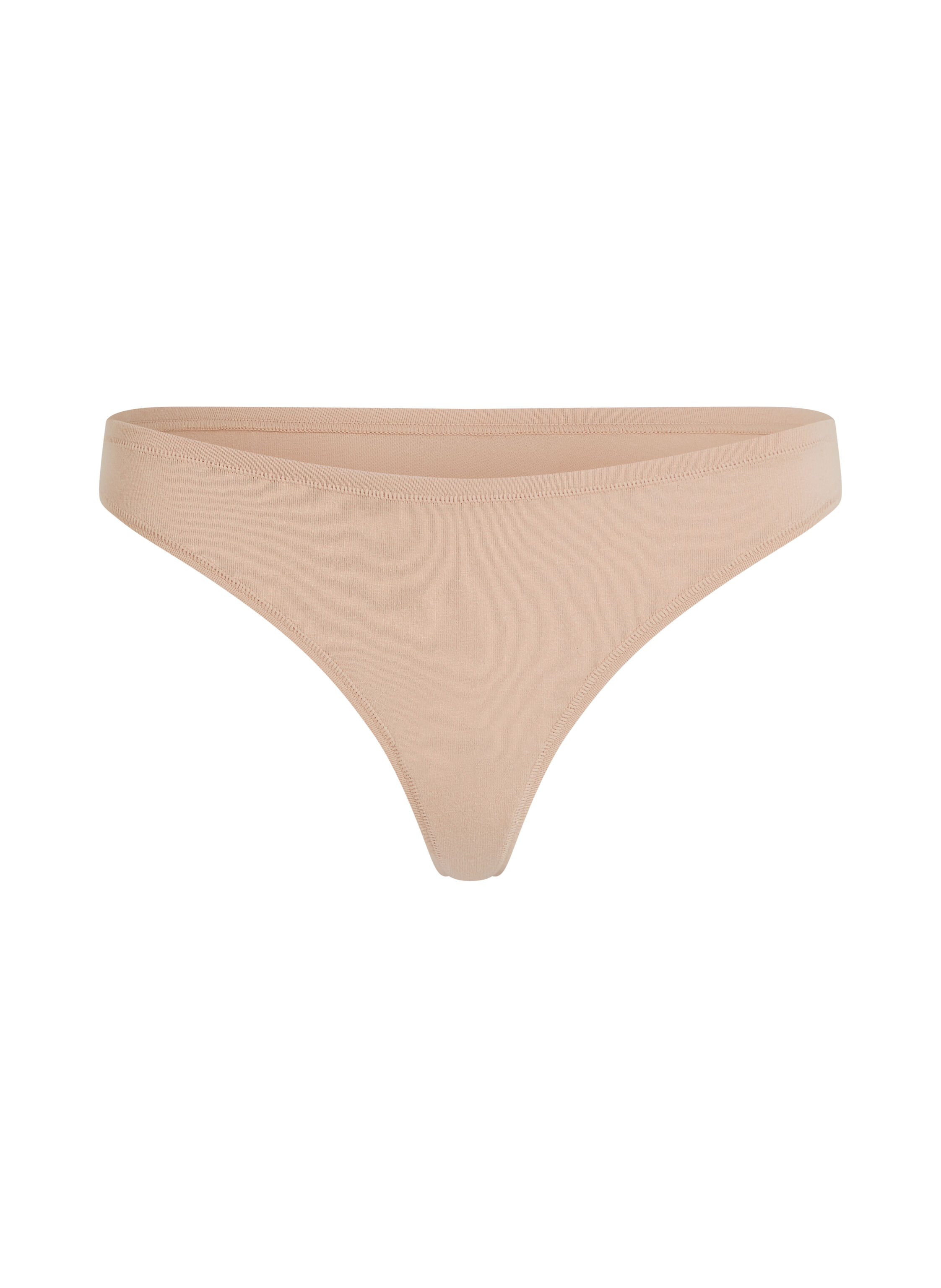 Bomull Kira stringtrosa, Beige